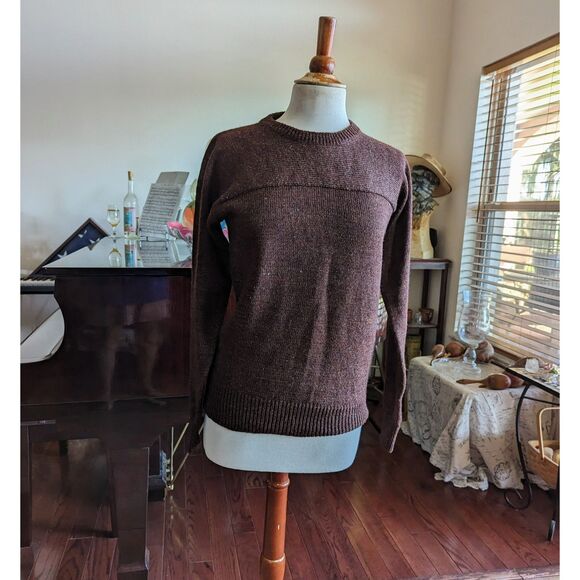 Levi's brown crewneck pullover sweater Sz M - Picture 5 of 13